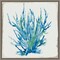 Blue Coral II by Aimee Wilson 16-in. W x 16-in. H. Canvas Wall Art Print Framed in Grey